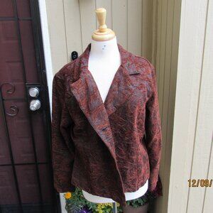 #537  NEW WOMAN'S BROWN BLAZER BY CMC  (SIZE XL)